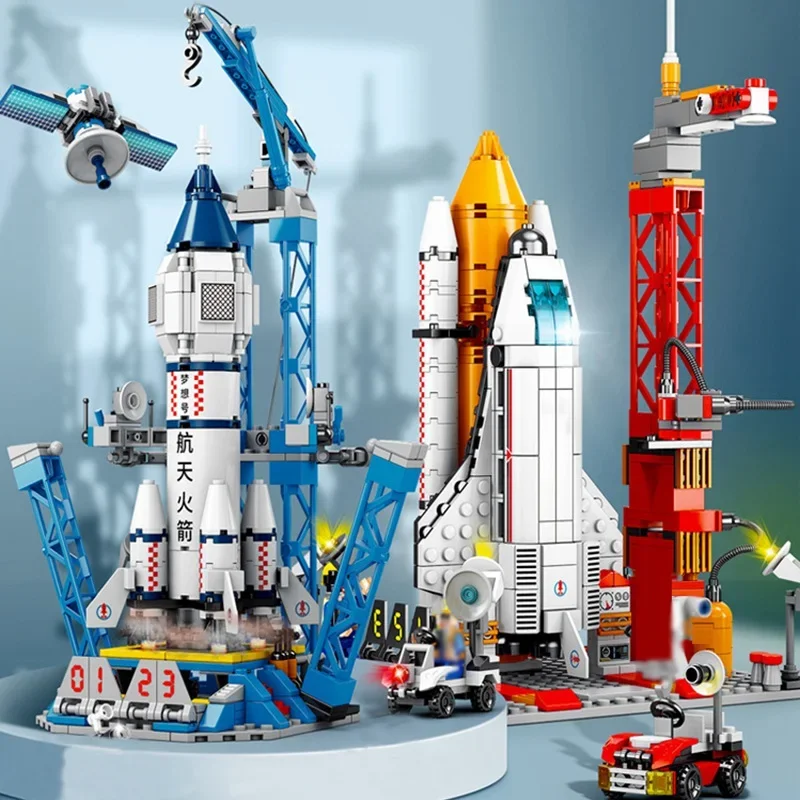 Kids Education Center - Aviation Spaceport Model Space Shuttle Rocket