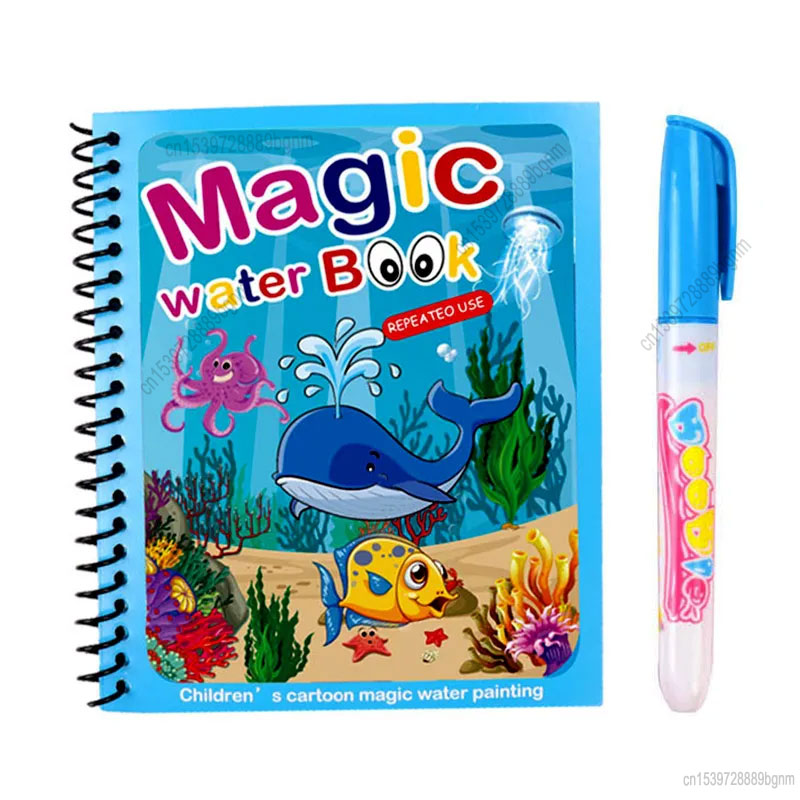 Kids Education Books - Cartoon Magic Water Painting Coloring Book