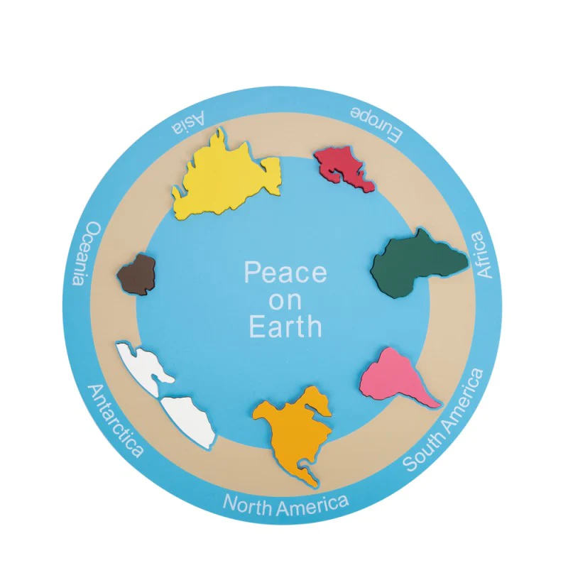 Puzzle Map World - ADENA Montessori 7 Continent Plate Educational