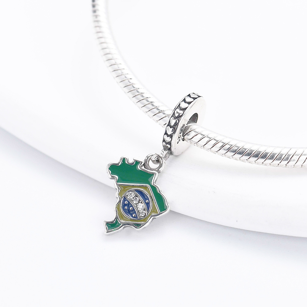 925 Sterling Silver Fashion Ch - Puzzle Map World review and price