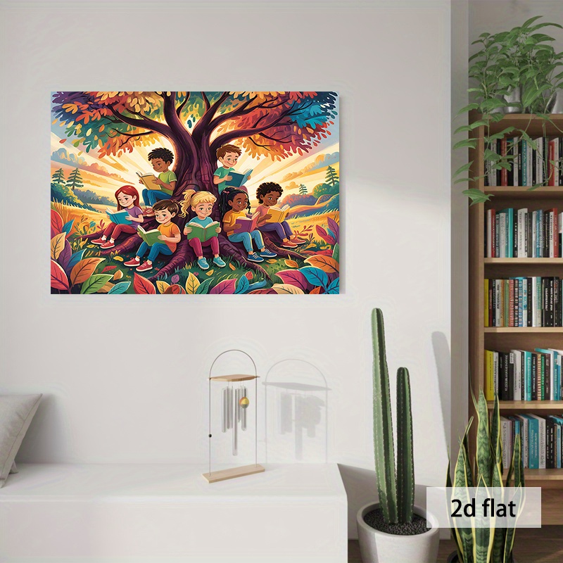 2D Flat,Kids Reading Under Col - Kids Education Nursery review and price