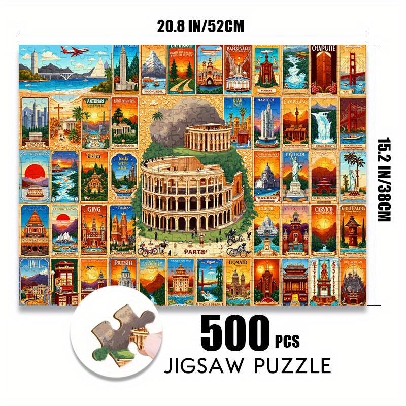 500/1000pcs Paper Jigsaw Puzzl - Puzzle Map World review and price