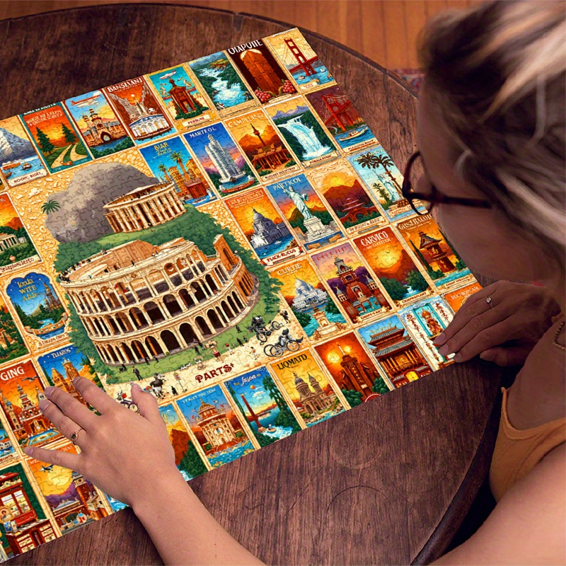 500/1000pcs Paper Jigsaw Puzzl - Puzzle Map World review and price