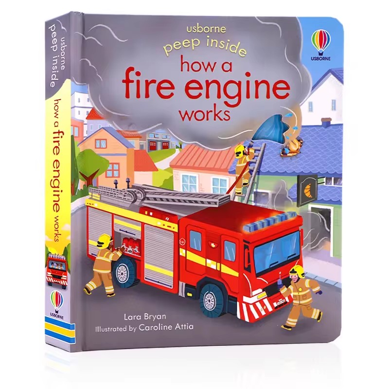 Usborne Peep Inside How A Fire - Kids Education Books review and price
