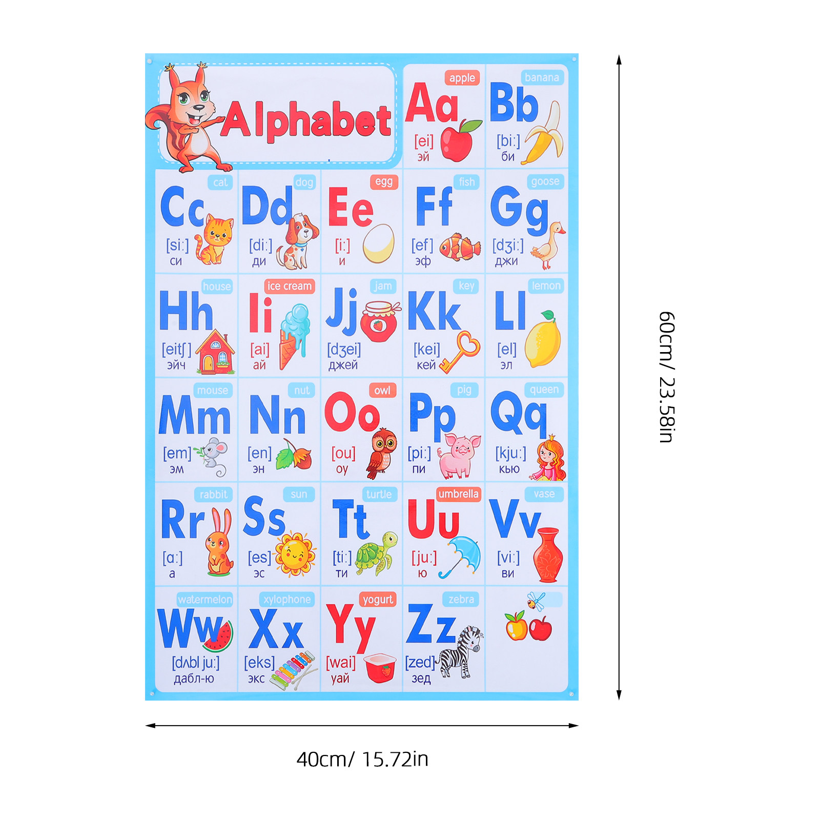 Alphabet Poster Chart Abc Pres - Kids Education Nursery review and price