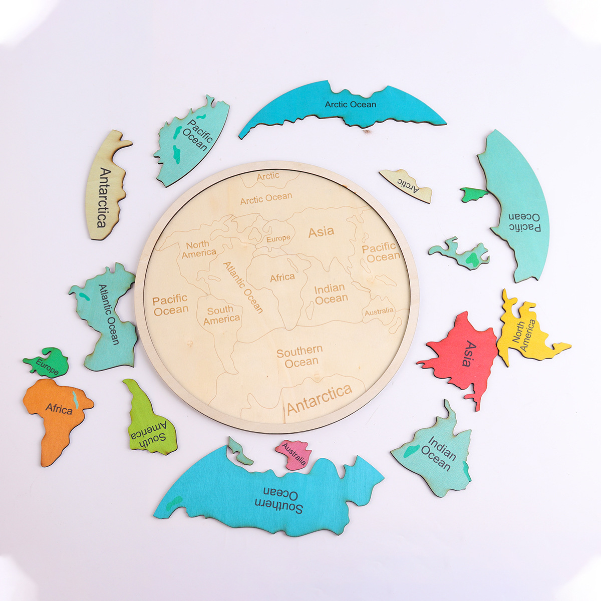 Wooden Colored World Map Puzzl - Puzzle Map World review and price