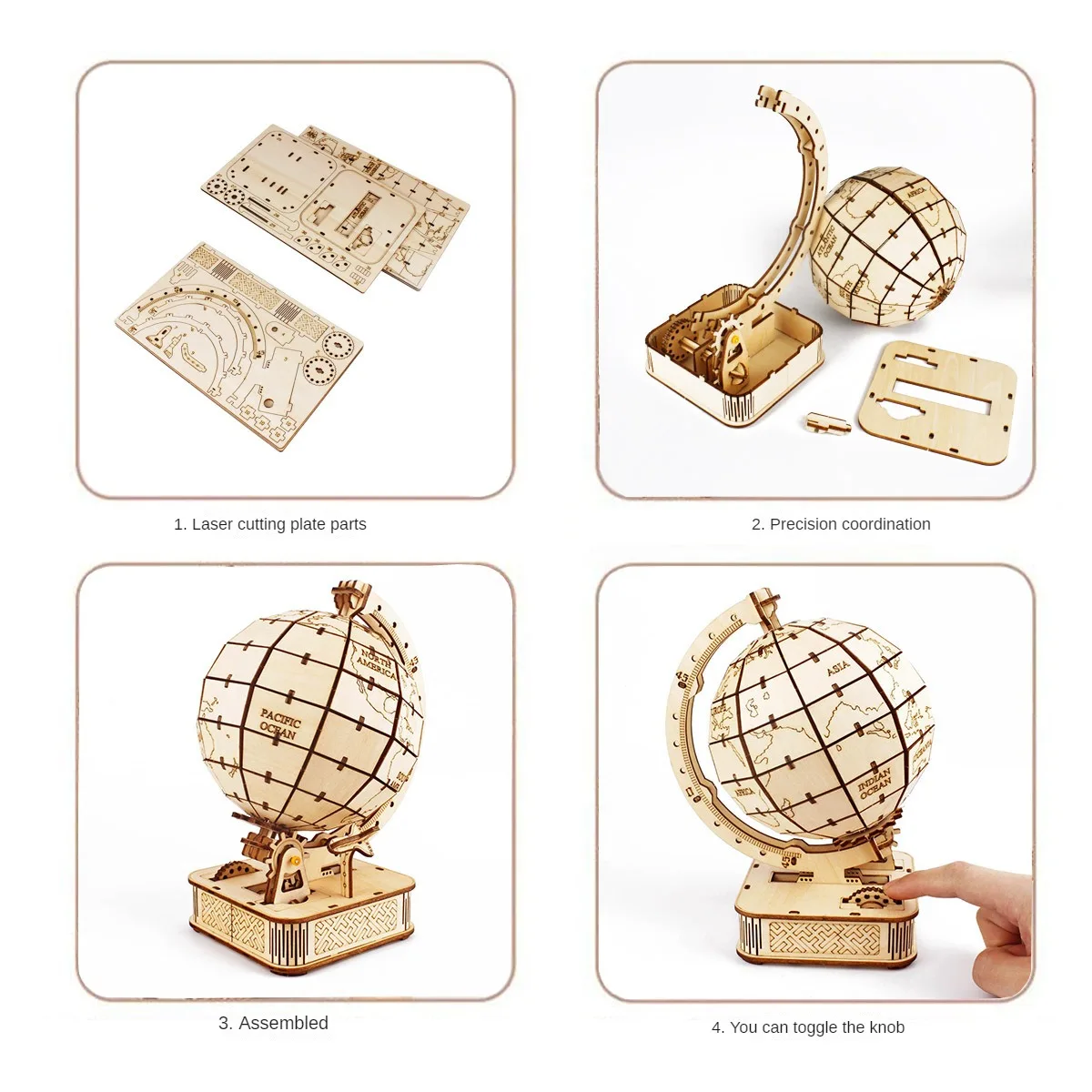 3D Globe Wooden Puzzle Toy Mec - Puzzle Map World review and price