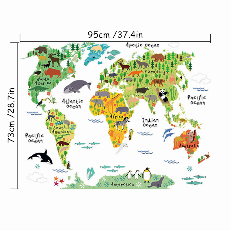 Cartoon Animal Territory Map V - Puzzle Map World review and price