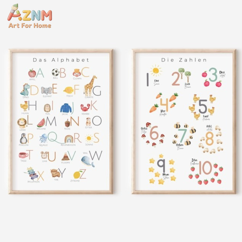AZNM German Alphabet Numbers C - Kids Education Nursery review and price