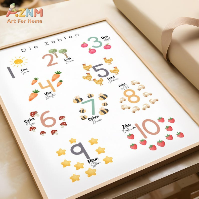 AZNM German Alphabet Numbers C - Kids Education Nursery review and price