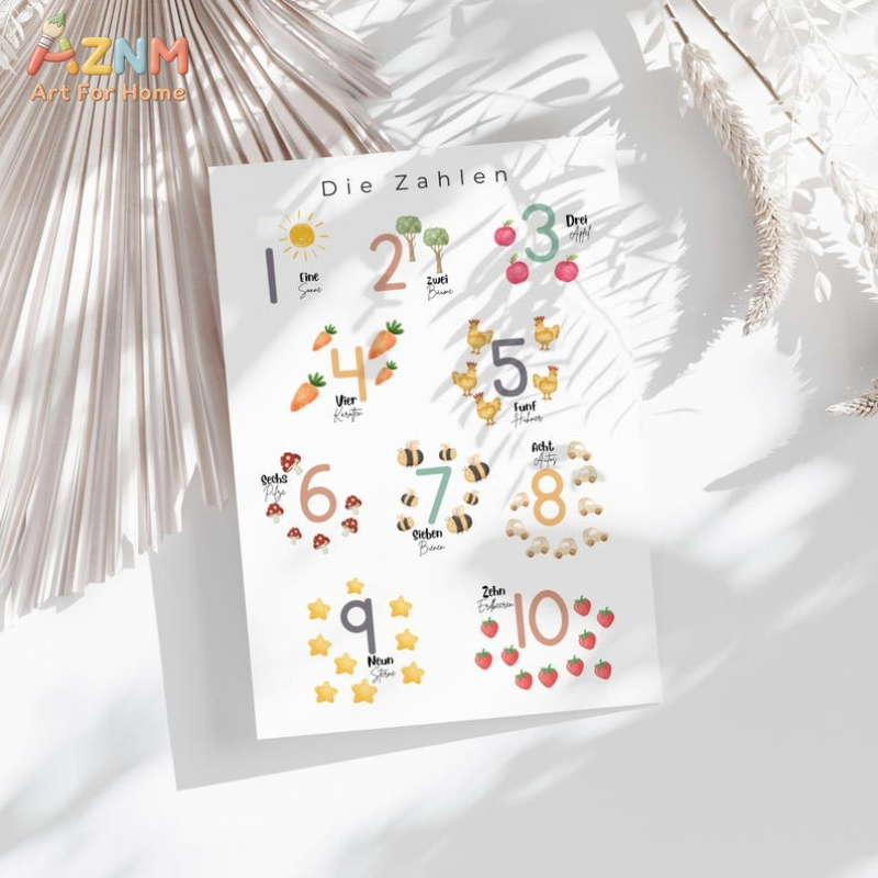 AZNM German Alphabet Numbers C - Kids Education Nursery review and price