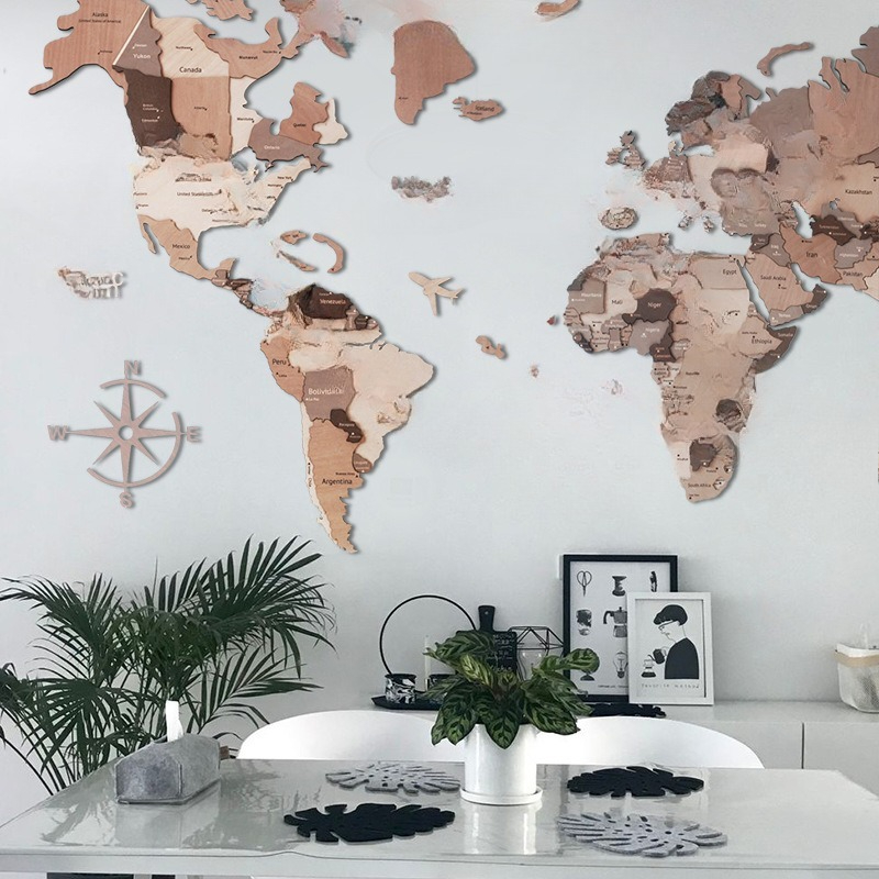 Solid wood world map puzzle wa - Puzzle Map World review and price