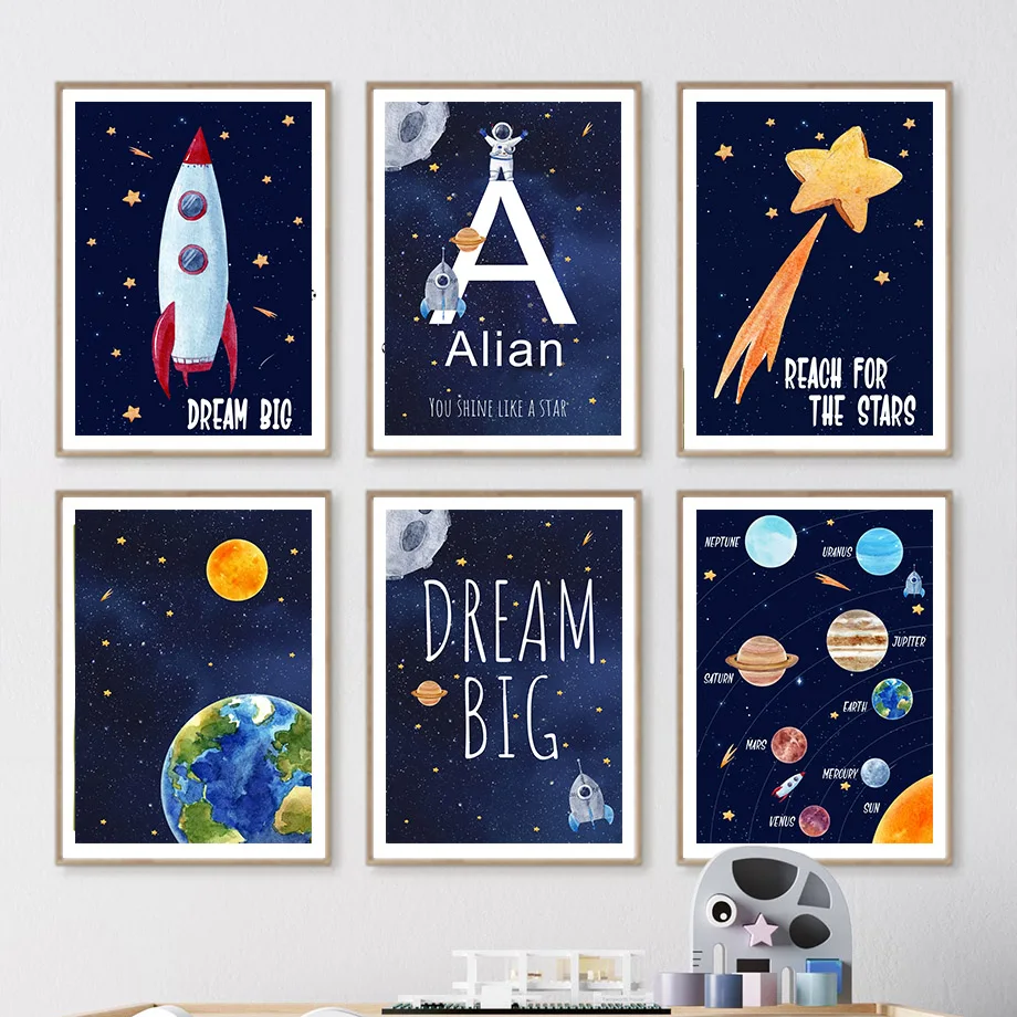 1pc Canvas painting  Custom Na - Kids Education Nursery review and price