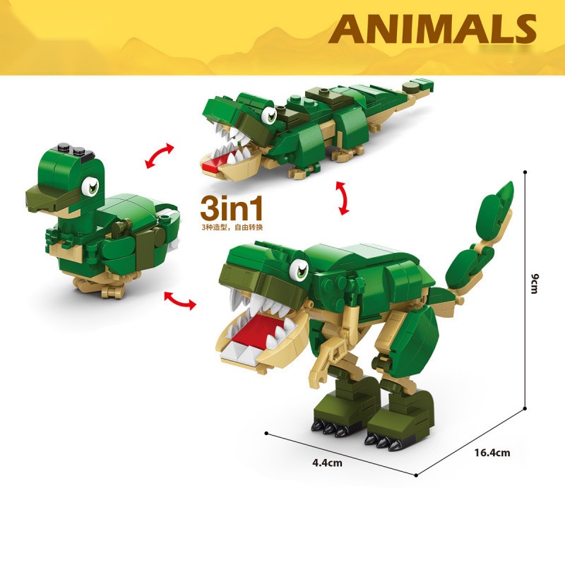Animal Building Blocks Dinosau - Kangaroo Kids Education review and price