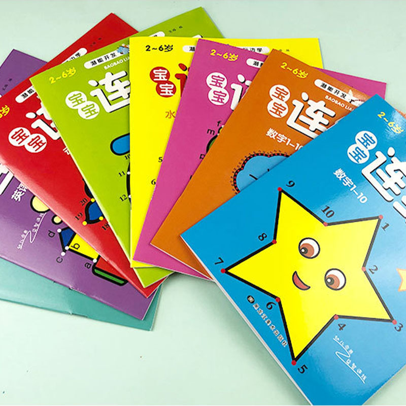 8Pcs Kids Connect the Dots Col - Kids Education Books review and price